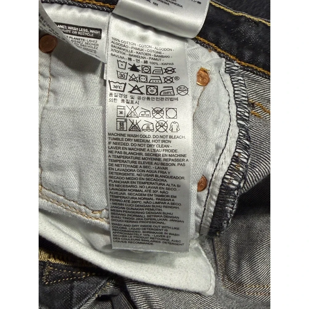 Levi's 501 Mens Original Fit Straight Leg Jeans Charcoal Gray W36 L30 00501-0226